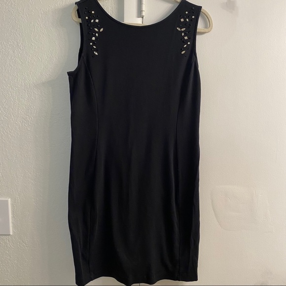 New York & Company Dresses & Skirts - New York & Company Black Dress with Jeweled Accents Size XL